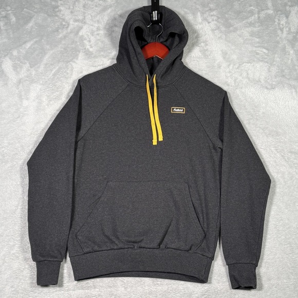 Fayettechill Other - Fayettechill‎ Hoodie Mens XS Gray Yellow Drawstring Recycled Cotton Pullover